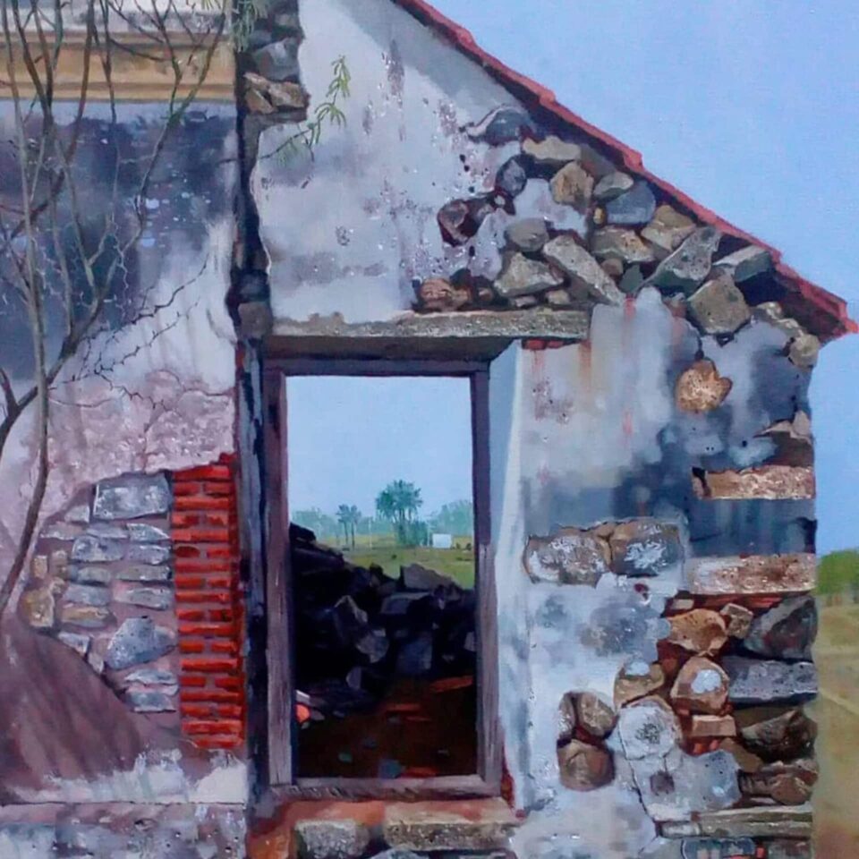 Water color painting of a house